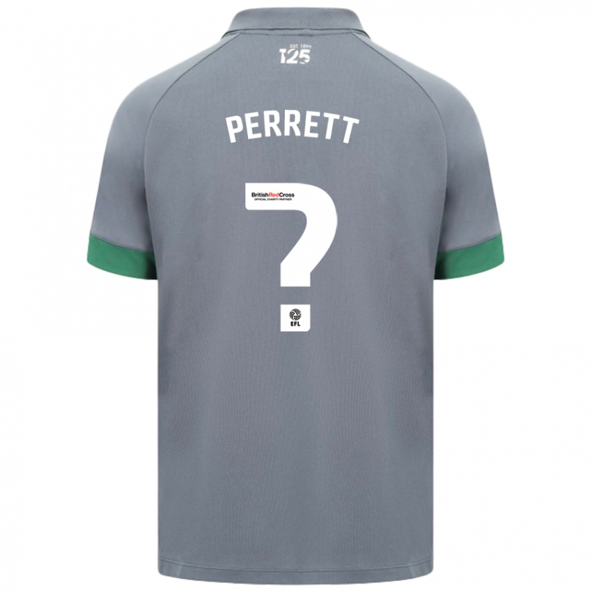 Kinder Troy Perrett #0 Dunkelgrau Auswärtstrikot Trikot 2024/25 T-Shirt Schweiz