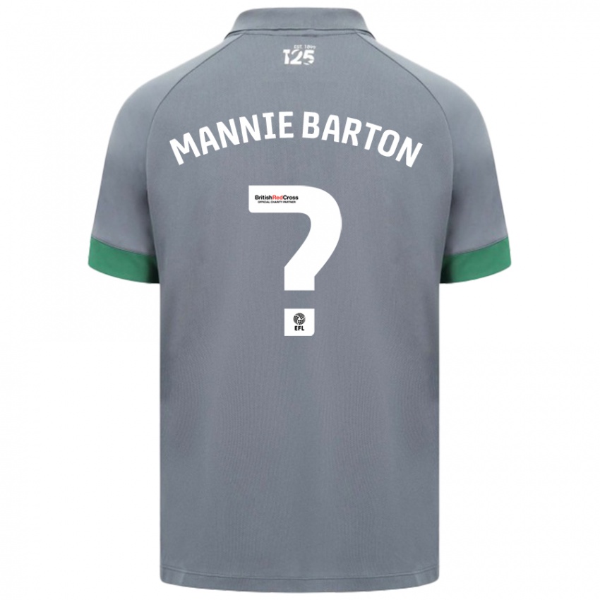 Kinder Mannie Barton #0 Dunkelgrau Auswärtstrikot Trikot 2024/25 T-Shirt Schweiz