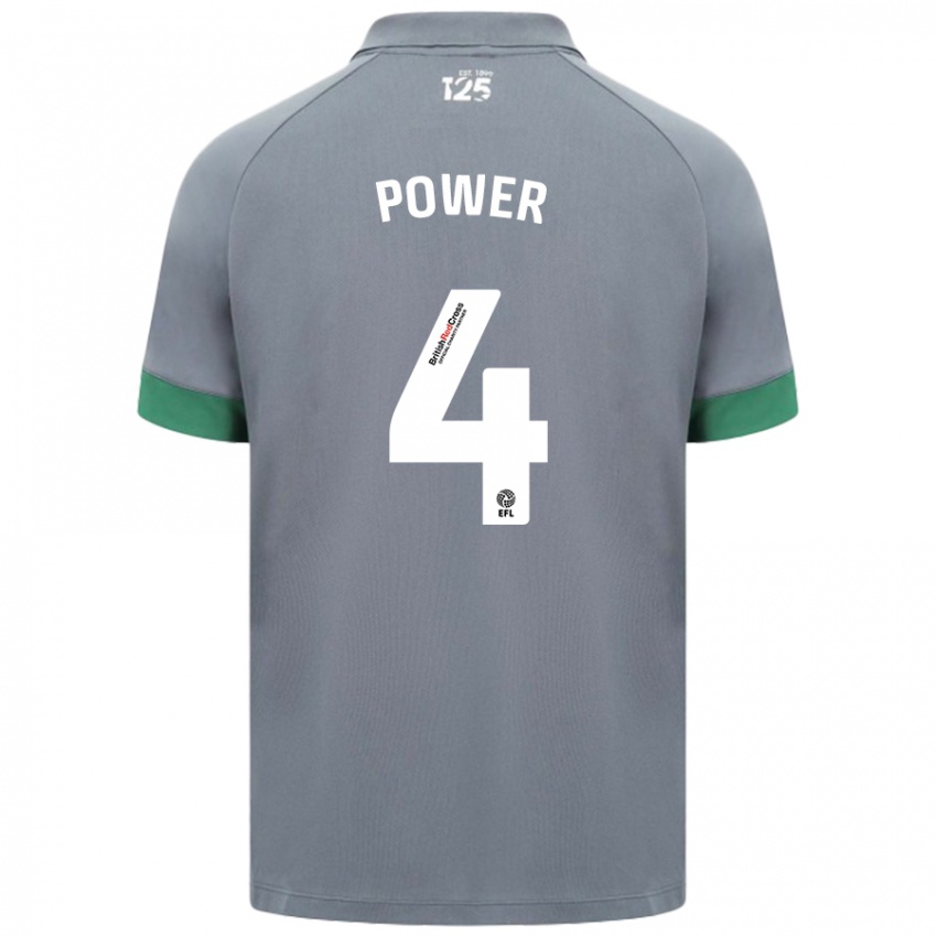 Kinder Hannah Power #4 Dunkelgrau Auswärtstrikot Trikot 2024/25 T-Shirt Schweiz