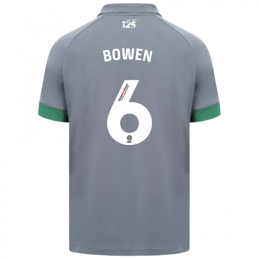 Kinder Megan Bowen #6 Dunkelgrau Auswärtstrikot Trikot 2024/25 T-Shirt Schweiz