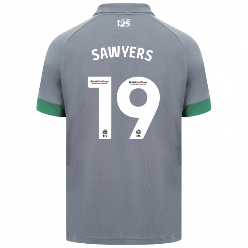 Kinder Romaine Sawyers #19 Dunkelgrau Auswärtstrikot Trikot 2024/25 T-Shirt Schweiz