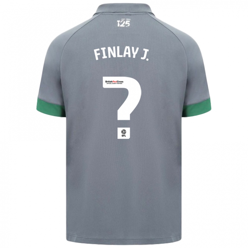 Kinder Finlay Johnson #0 Dunkelgrau Auswärtstrikot Trikot 2024/25 T-Shirt Schweiz