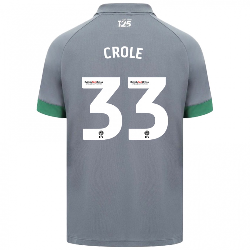 Kinder James Crole #33 Dunkelgrau Auswärtstrikot Trikot 2024/25 T-Shirt Schweiz