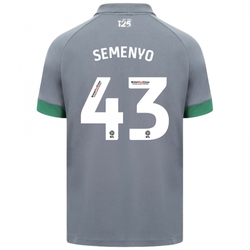 Kinder Jai Semenyo #43 Dunkelgrau Auswärtstrikot Trikot 2024/25 T-Shirt Schweiz