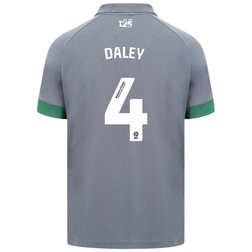 Kinder Hannah Daley #4 Dunkelgrau Auswärtstrikot Trikot 2024/25 T-Shirt Schweiz