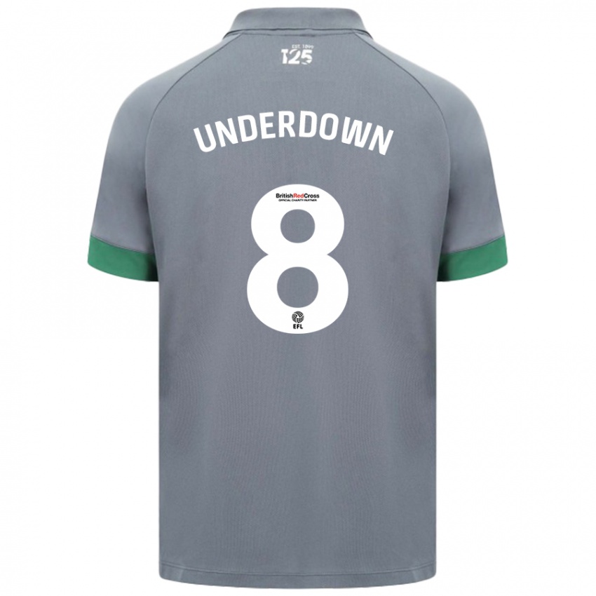 Kinder Kanisha Underdown #8 Dunkelgrau Auswärtstrikot Trikot 2024/25 T-Shirt Schweiz