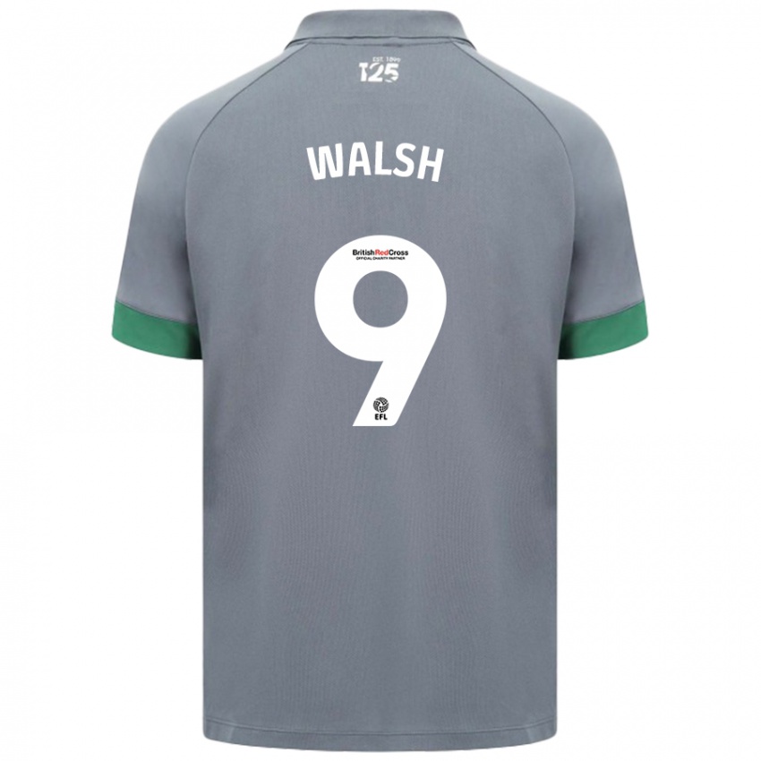 Kinder Catherine Walsh #9 Dunkelgrau Auswärtstrikot Trikot 2024/25 T-Shirt Schweiz