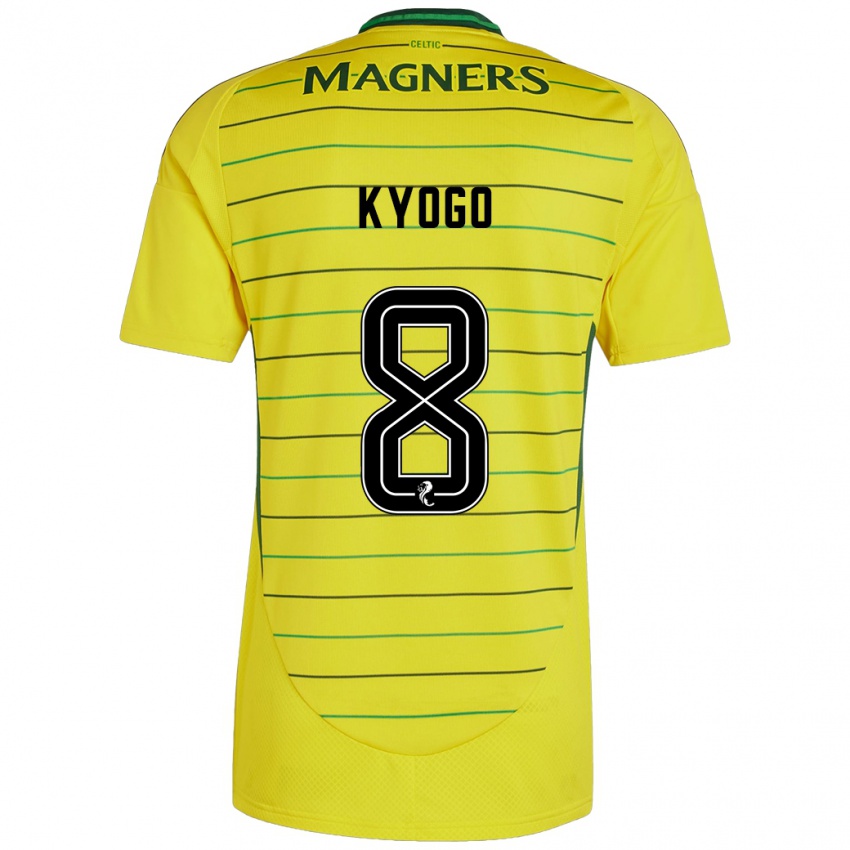 Kinder Kyogo Furuhashi #8 Gelb Auswärtstrikot Trikot 2024/25 T-Shirt Schweiz