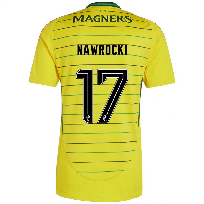 Kinder Maik Nawrocki #17 Gelb Auswärtstrikot Trikot 2024/25 T-Shirt Schweiz