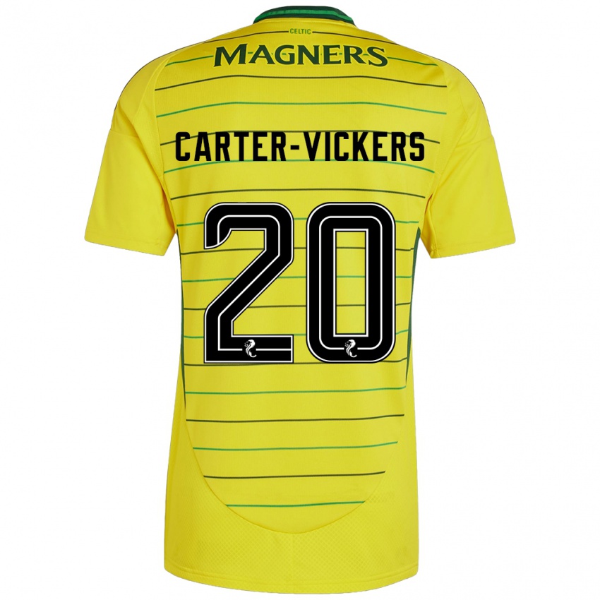 Kinder Cameron Carter-Vickers #20 Gelb Auswärtstrikot Trikot 2024/25 T-Shirt Schweiz