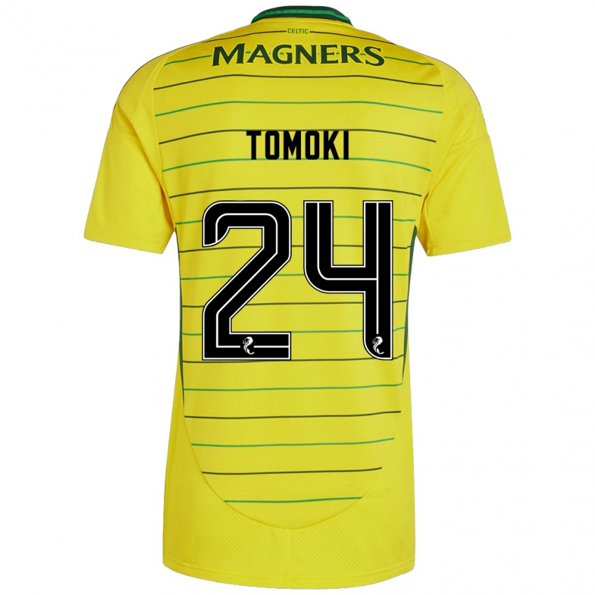 Kinder Tomoki Iwata #24 Gelb Auswärtstrikot Trikot 2024/25 T-Shirt Schweiz