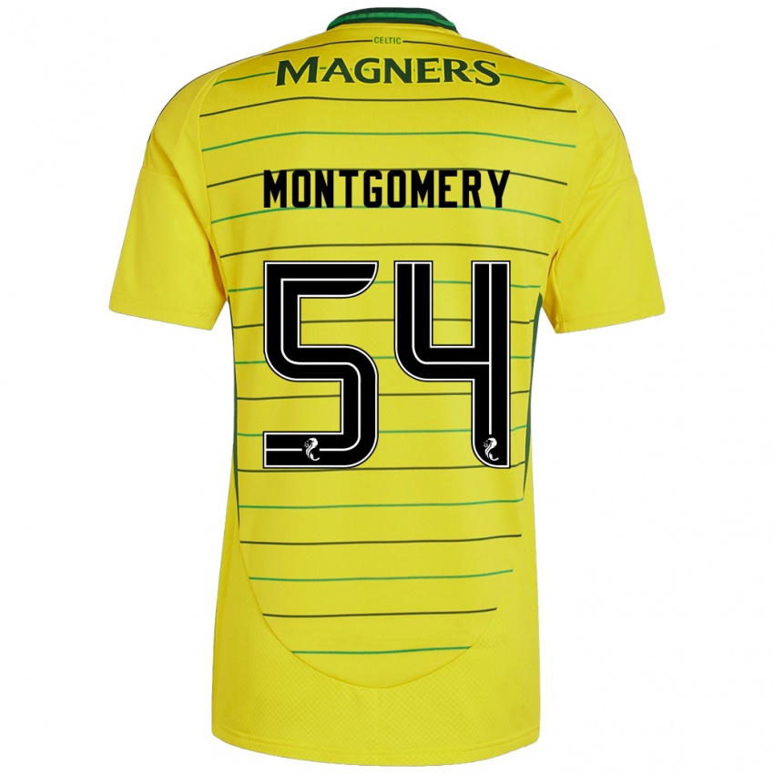 Kinder Adam Montgomery #54 Gelb Auswärtstrikot Trikot 2024/25 T-Shirt Schweiz