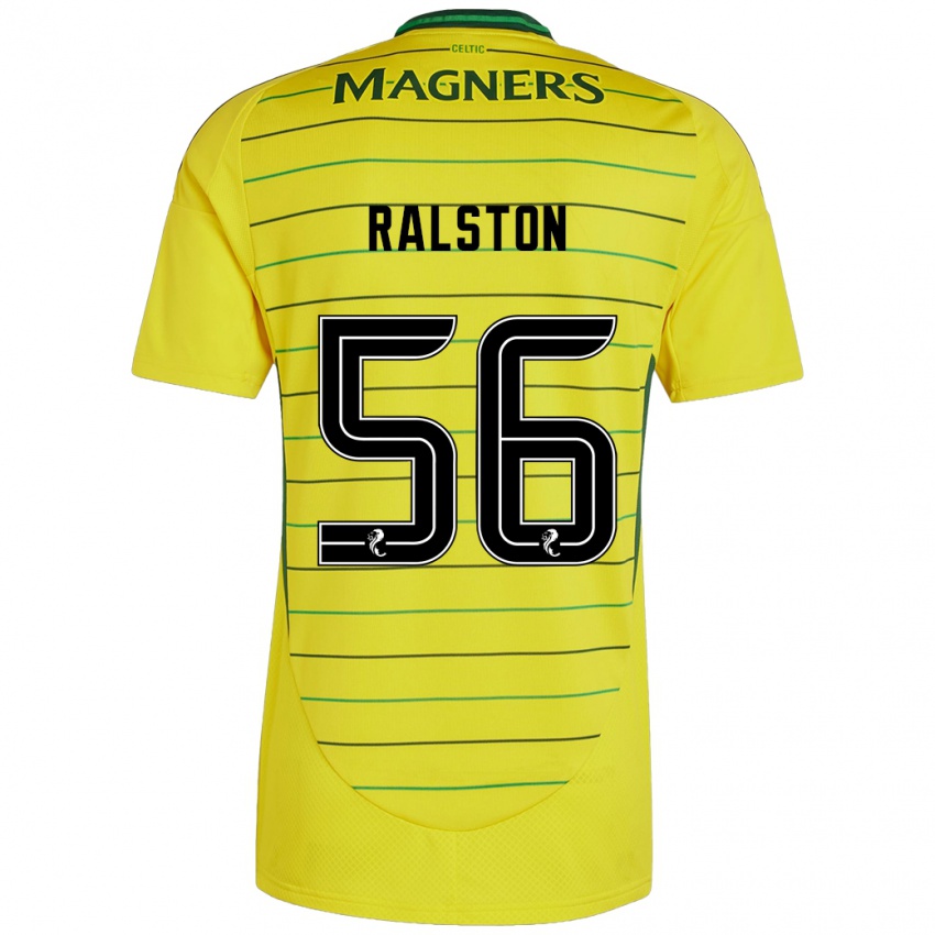 Kinder Anthony Ralston #56 Gelb Auswärtstrikot Trikot 2024/25 T-Shirt Schweiz