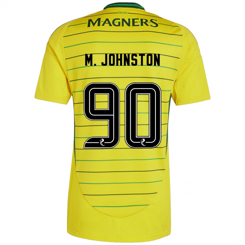 Kinder Mikey Johnston #90 Gelb Auswärtstrikot Trikot 2024/25 T-Shirt Schweiz