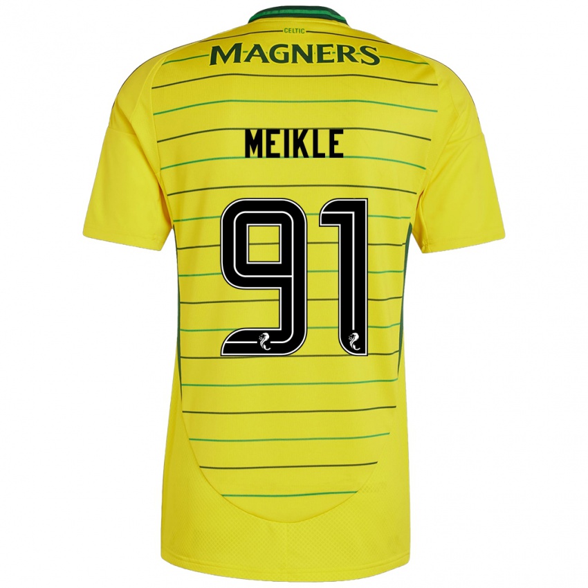 Kinder Jamie Meikle #91 Gelb Auswärtstrikot Trikot 2024/25 T-Shirt Schweiz