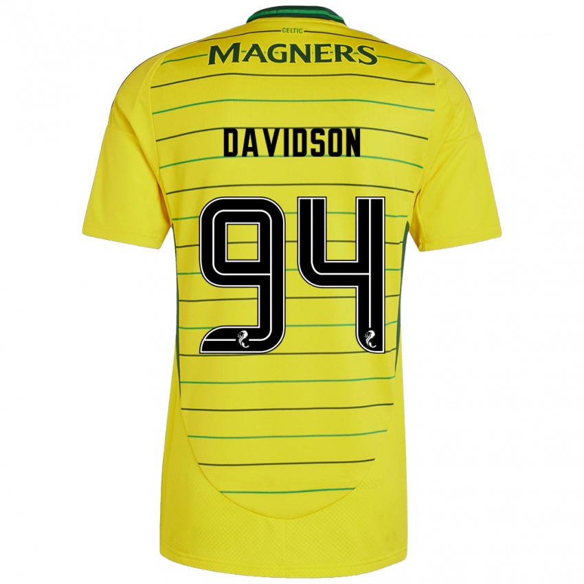 Kinder Bruno Davidson #94 Gelb Auswärtstrikot Trikot 2024/25 T-Shirt Schweiz