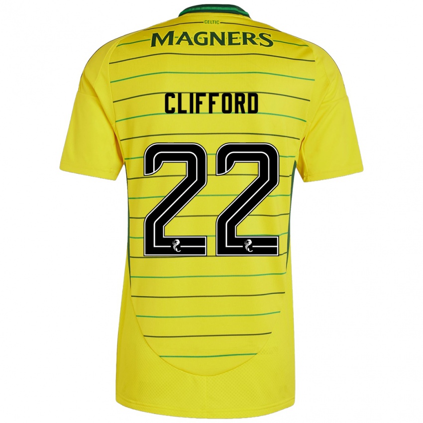 Kinder Lucy Ashworth-Clifford #22 Gelb Auswärtstrikot Trikot 2024/25 T-Shirt Schweiz