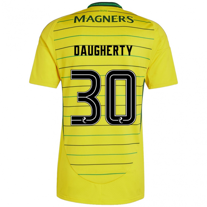 Kinder Kelsey Daugherty #30 Gelb Auswärtstrikot Trikot 2024/25 T-Shirt Schweiz