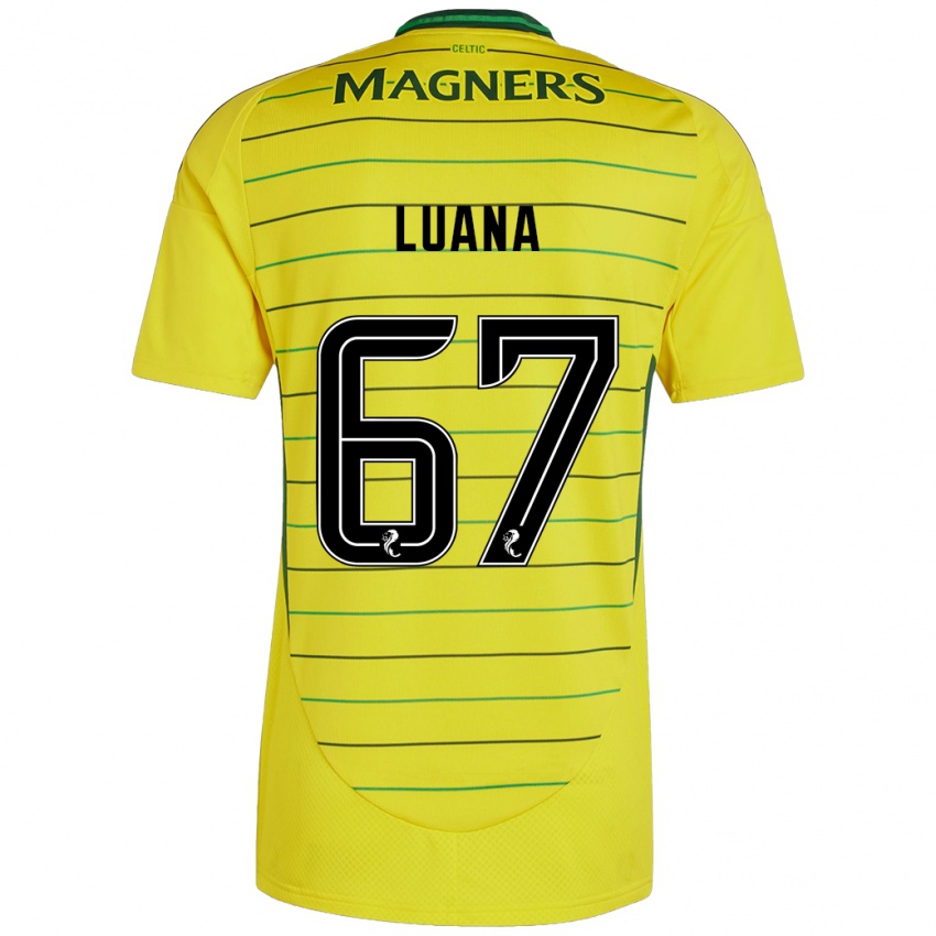 Kinder Luana Muñoz #67 Gelb Auswärtstrikot Trikot 2024/25 T-Shirt Schweiz