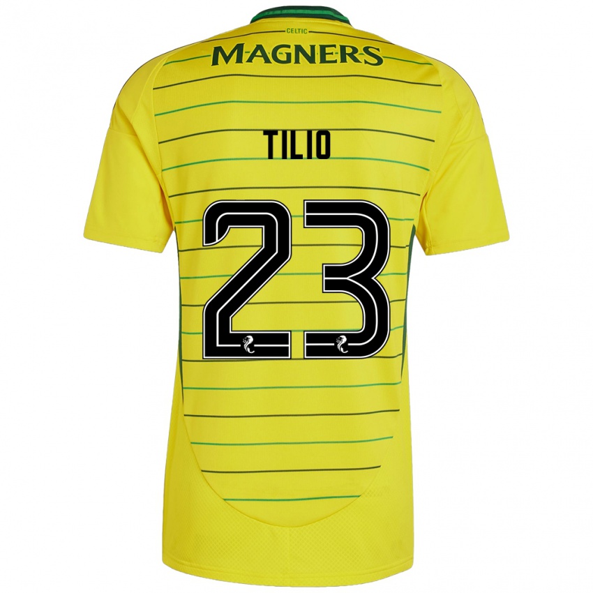 Kinder Marco Tilio #23 Gelb Auswärtstrikot Trikot 2024/25 T-Shirt Schweiz