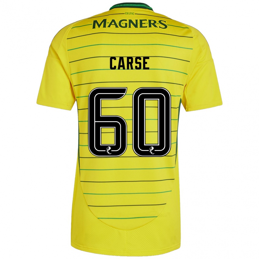 Kinder Mackenzie Carse #60 Gelb Auswärtstrikot Trikot 2024/25 T-Shirt Schweiz