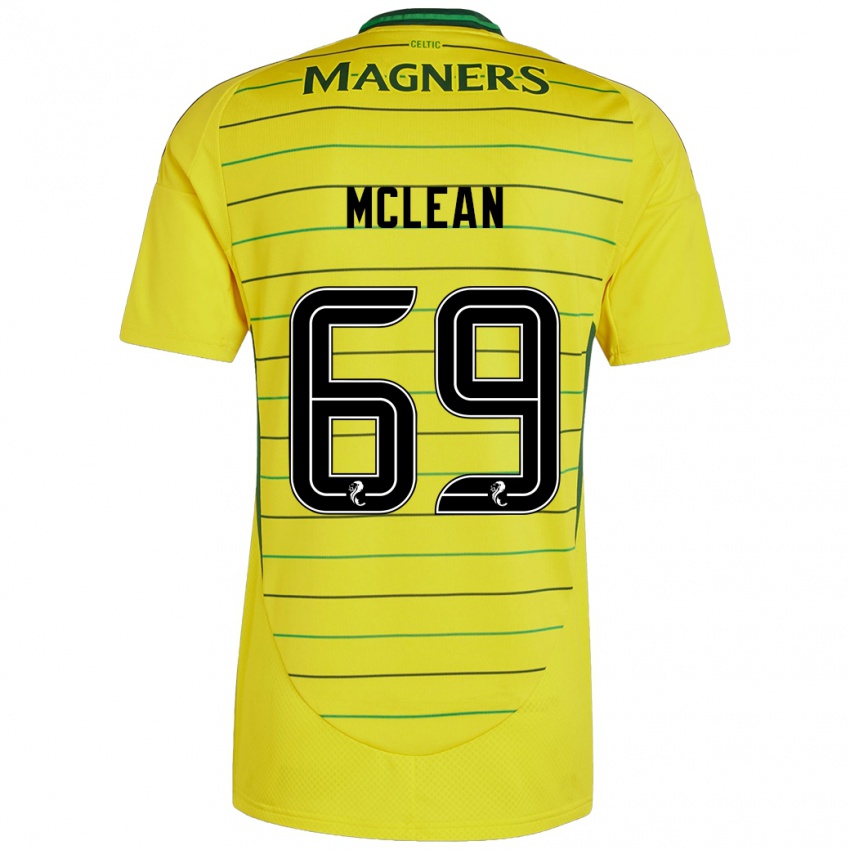 Kinder Kai Mclean #69 Gelb Auswärtstrikot Trikot 2024/25 T-Shirt Schweiz