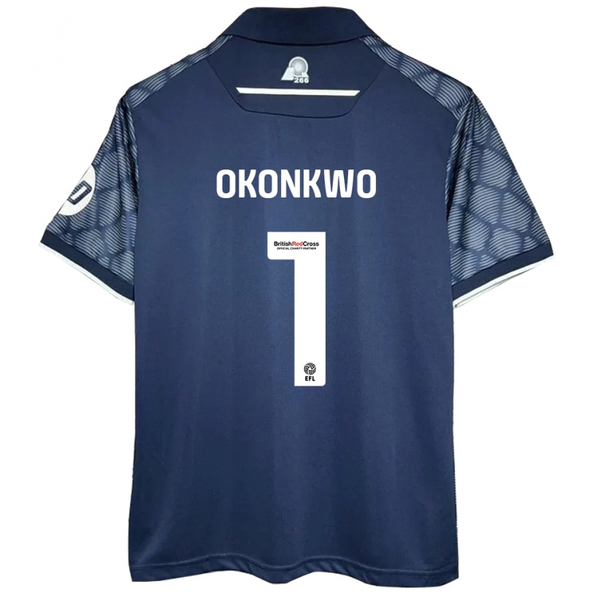 Kinder Arthur Okonkwo #1 Schwarz Auswärtstrikot Trikot 2024/25 T-Shirt Schweiz