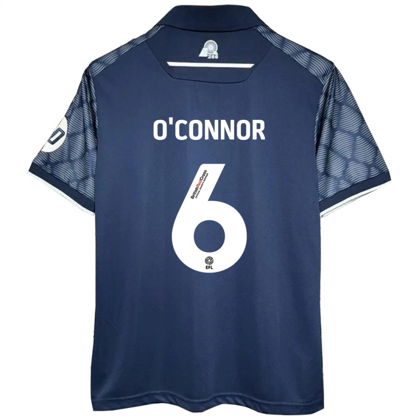 Kinder Thomas O'connor #6 Schwarz Auswärtstrikot Trikot 2024/25 T-Shirt Schweiz