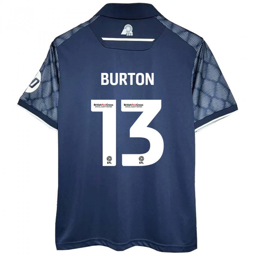 Kinder Callum Burton #13 Schwarz Auswärtstrikot Trikot 2024/25 T-Shirt Schweiz