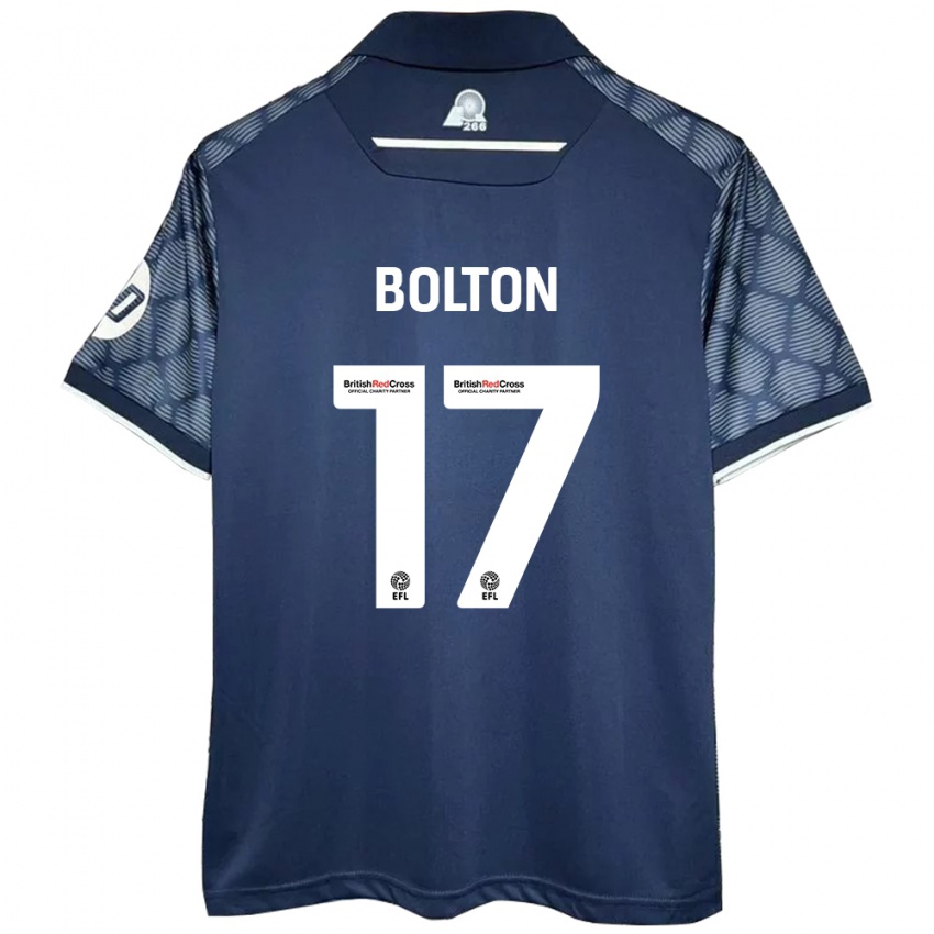 Kinder Luke Bolton #17 Schwarz Auswärtstrikot Trikot 2024/25 T-Shirt Schweiz