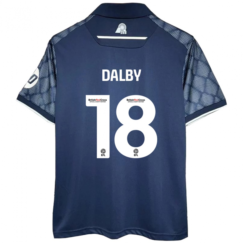 Kinder Sam Dalby #18 Schwarz Auswärtstrikot Trikot 2024/25 T-Shirt Schweiz