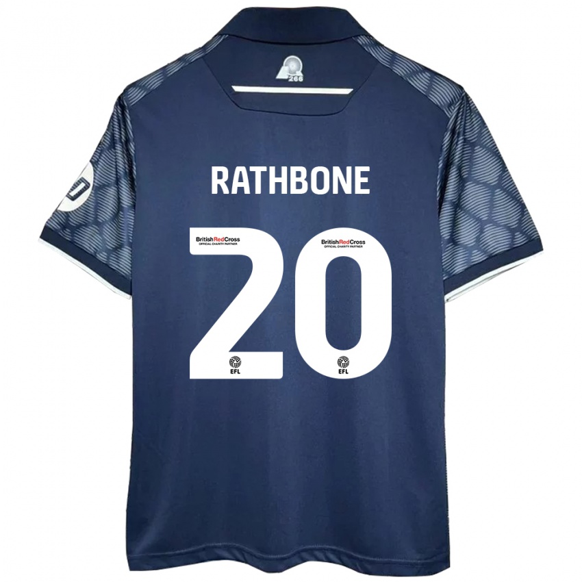 Kinder Ollie Rathbone #20 Schwarz Auswärtstrikot Trikot 2024/25 T-Shirt Schweiz