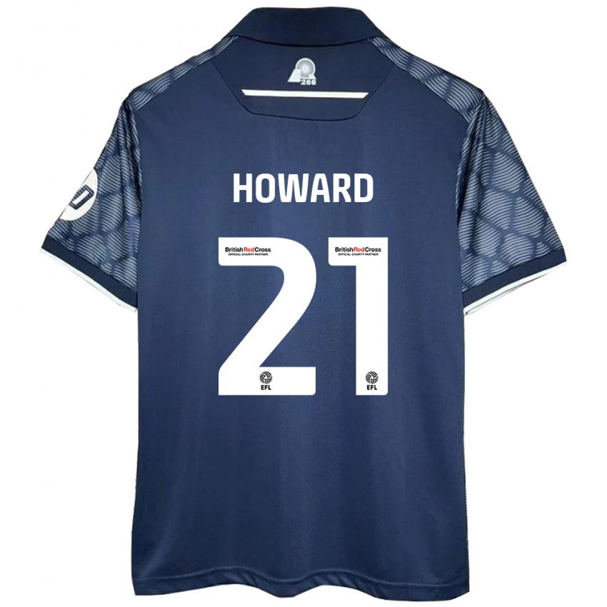 Kinder Mark Howard #21 Schwarz Auswärtstrikot Trikot 2024/25 T-Shirt Schweiz