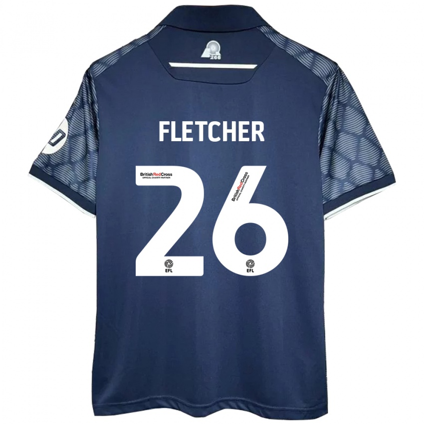 Kinder Steven Fletcher #26 Schwarz Auswärtstrikot Trikot 2024/25 T-Shirt Schweiz