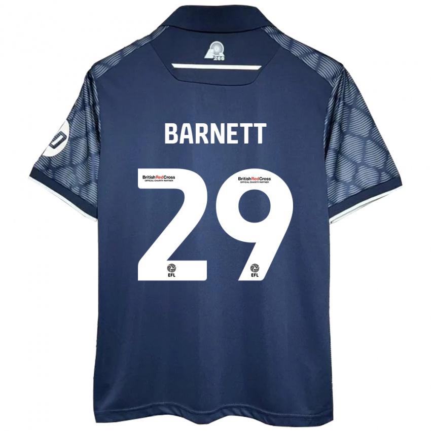 Kinder Ryan Barnett #29 Schwarz Auswärtstrikot Trikot 2024/25 T-Shirt Schweiz