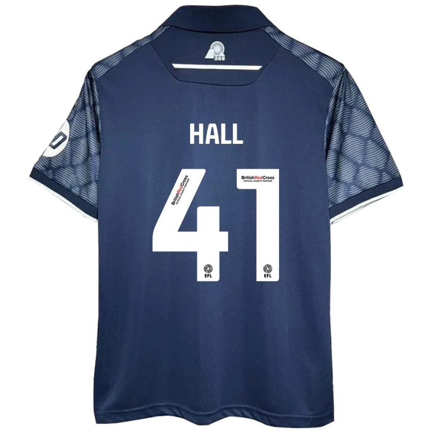 Kinder Liam Hall #41 Schwarz Auswärtstrikot Trikot 2024/25 T-Shirt Schweiz