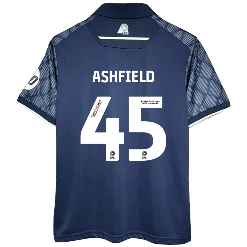 Kinder Harry Ashfield #45 Schwarz Auswärtstrikot Trikot 2024/25 T-Shirt Schweiz