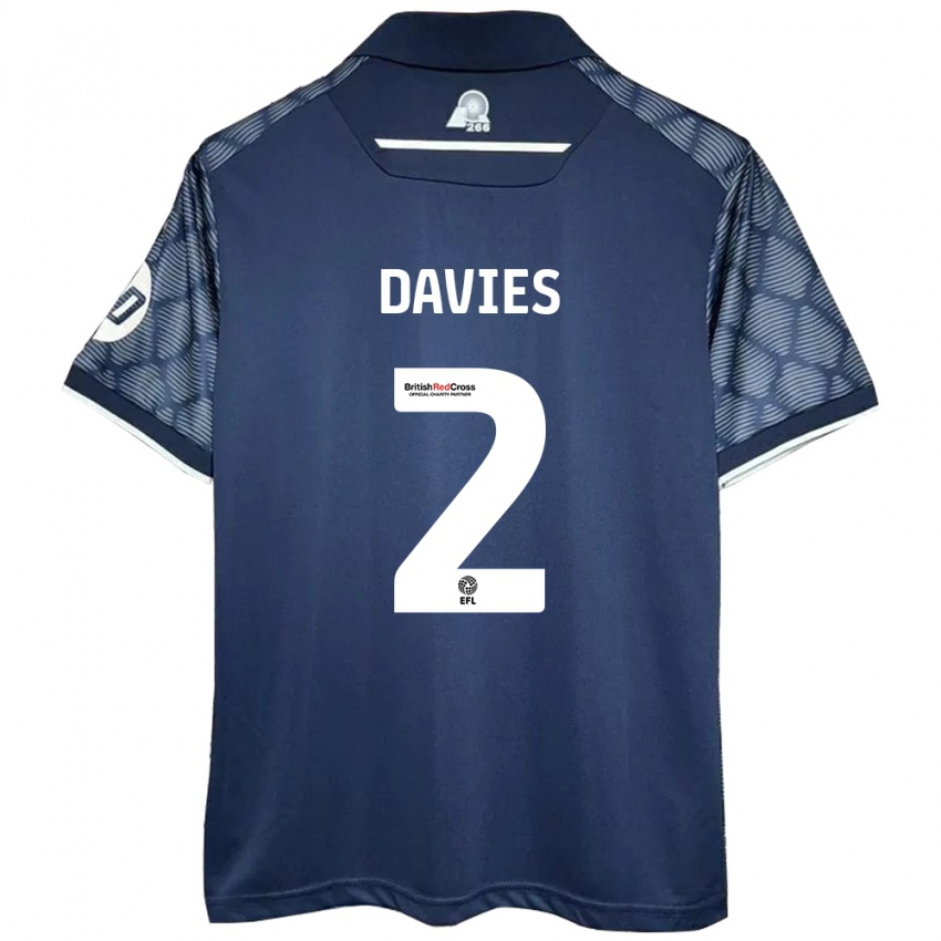 Kinder Phoebe Davies #2 Schwarz Auswärtstrikot Trikot 2024/25 T-Shirt Schweiz