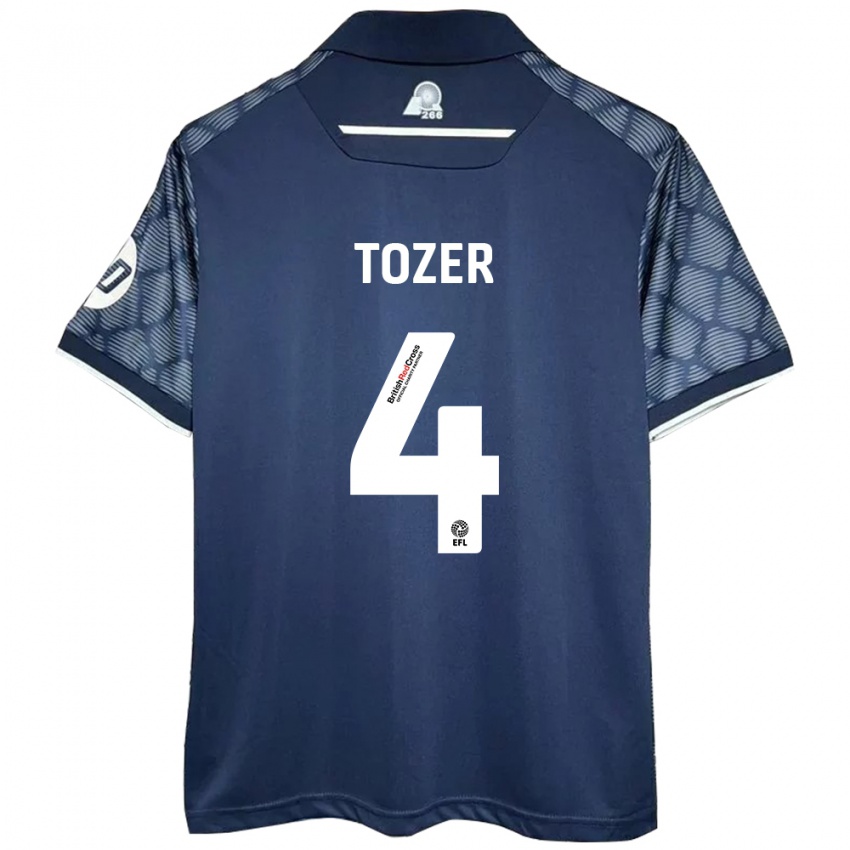 Kinder Ben Tozer #4 Schwarz Auswärtstrikot Trikot 2024/25 T-Shirt Schweiz