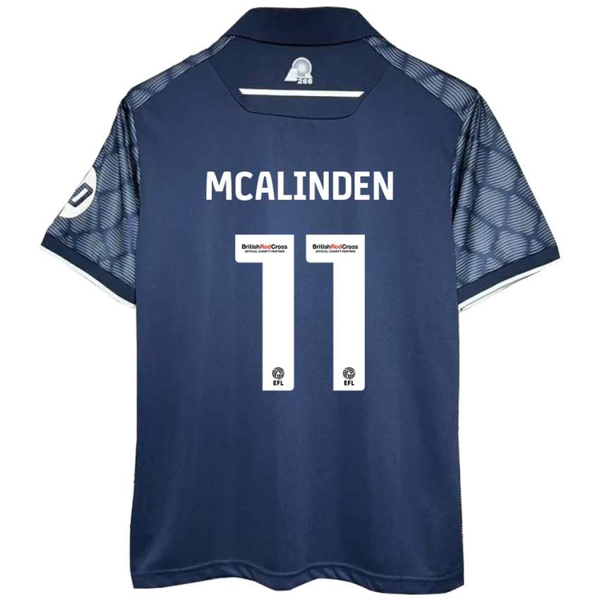 Kinder Liam Mcalinden #11 Schwarz Auswärtstrikot Trikot 2024/25 T-Shirt Schweiz