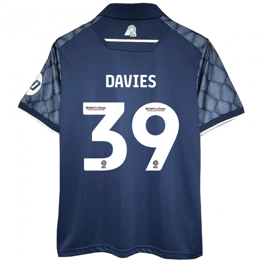 Kinder Daniel Davies #39 Schwarz Auswärtstrikot Trikot 2024/25 T-Shirt Schweiz