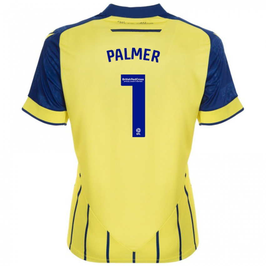 Enfant Maillot Alex Palmer #1 Jaune Bleu Tenues Extérieur 2024/25 T-Shirt Suisse