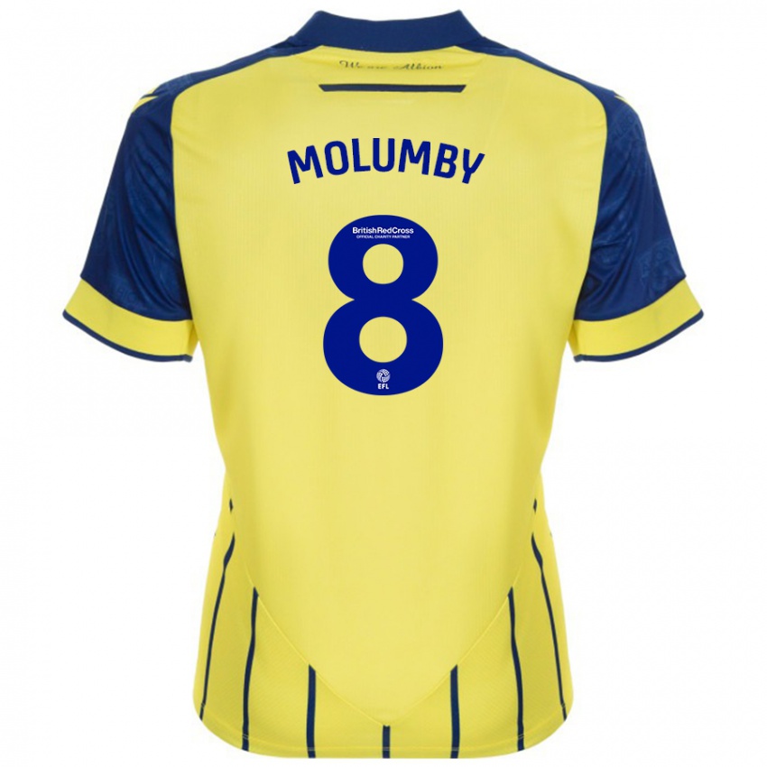 Kinder Jayson Molumby #8 Gelb Blau Auswärtstrikot Trikot 2024/25 T-Shirt Schweiz