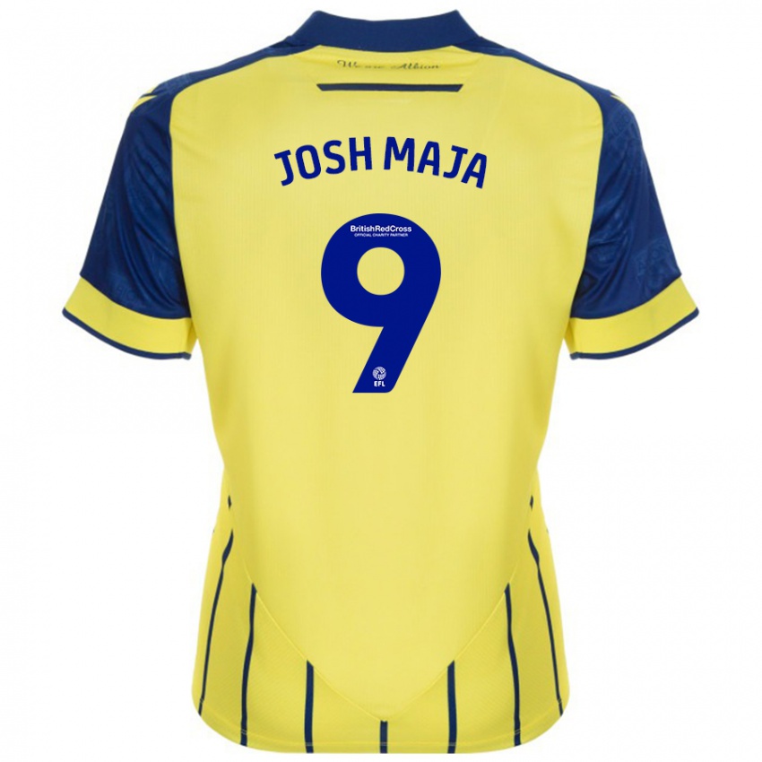 Kinder Josh Maja #9 Gelb Blau Auswärtstrikot Trikot 2024/25 T-Shirt Schweiz