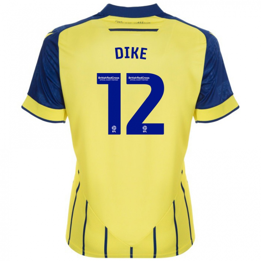 Kinder Daryl Dike #12 Gelb Blau Auswärtstrikot Trikot 2024/25 T-Shirt Schweiz