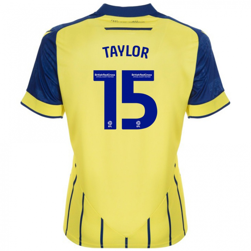 Kinder Caleb Taylor #15 Gelb Blau Auswärtstrikot Trikot 2024/25 T-Shirt Schweiz