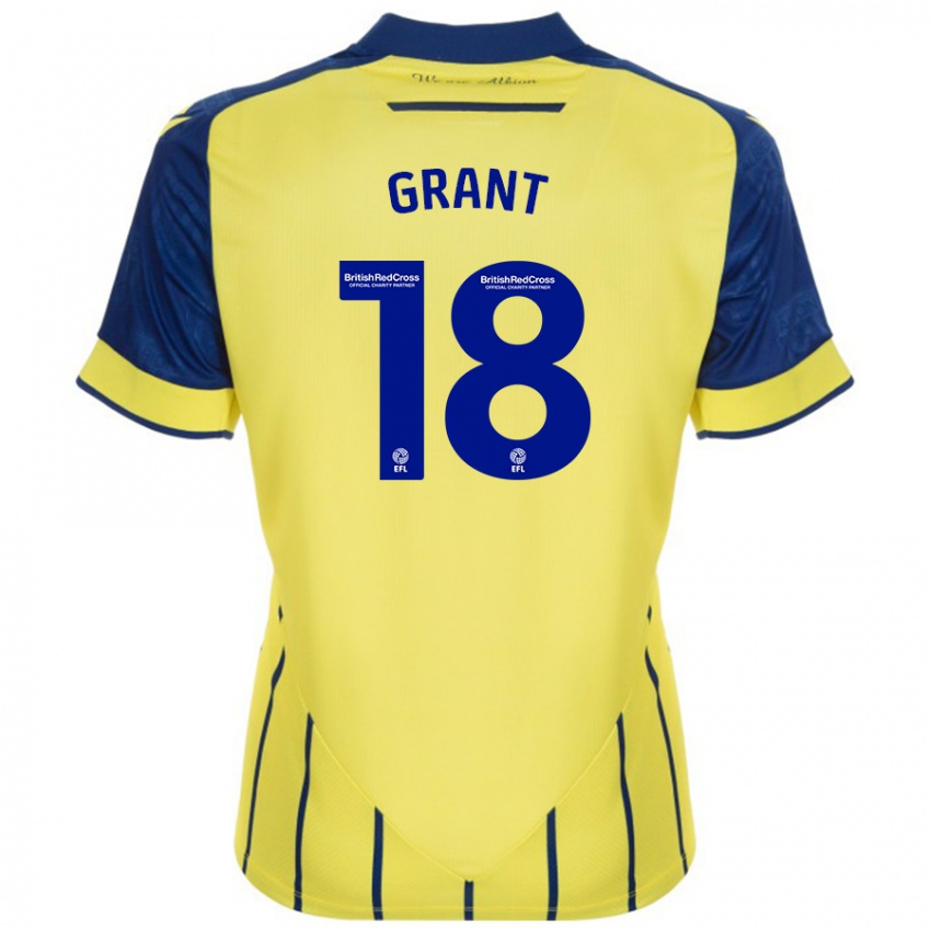 Enfant Maillot Karlan Grant #18 Jaune Bleu Tenues Extérieur 2024/25 T-Shirt Suisse