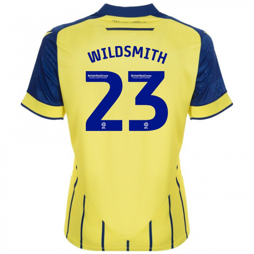 Enfant Maillot Joe Wildsmith #23 Jaune Bleu Tenues Extérieur 2024/25 T-Shirt Suisse