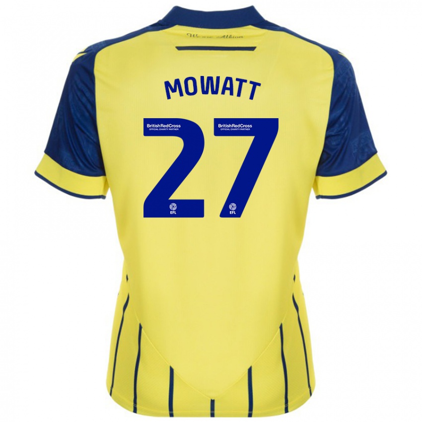 Enfant Maillot Alex Mowatt #27 Jaune Bleu Tenues Extérieur 2024/25 T-Shirt Suisse