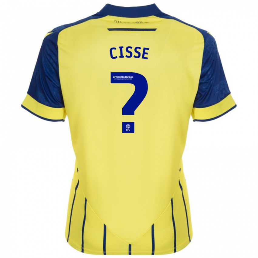 Enfant Maillot Ben Cisse #0 Jaune Bleu Tenues Extérieur 2024/25 T-Shirt Suisse